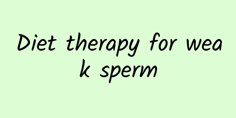 Diet therapy for weak sperm