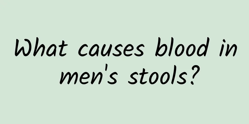 What causes blood in men's stools?