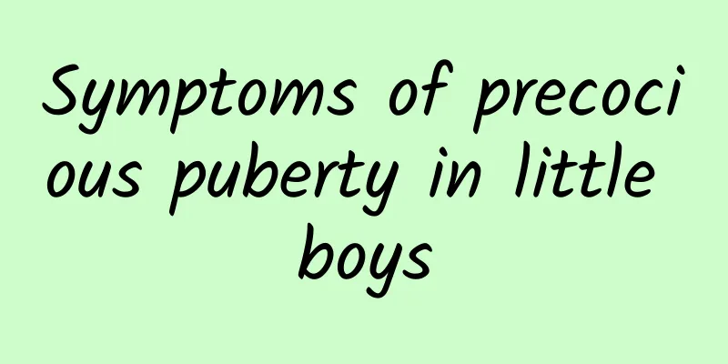 Symptoms of precocious puberty in little boys