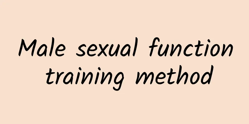 Male sexual function training method