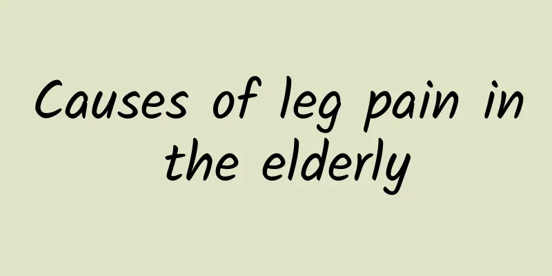 Causes of leg pain in the elderly