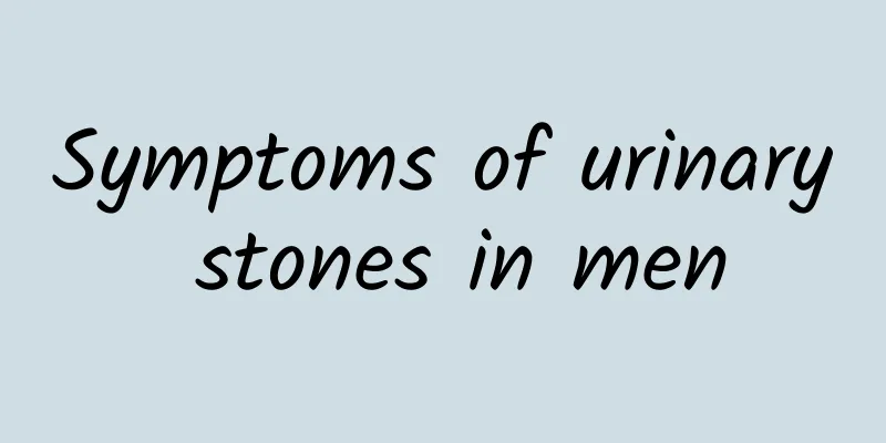 Symptoms of urinary stones in men