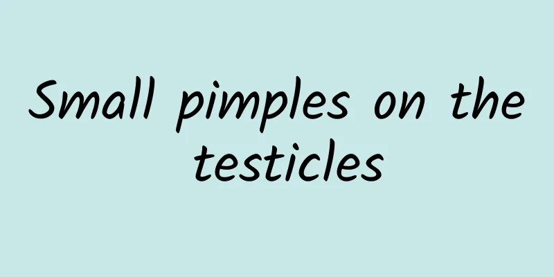 Small pimples on the testicles